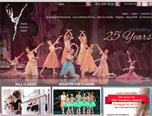 Tablet Screenshot of northcentralballet.com